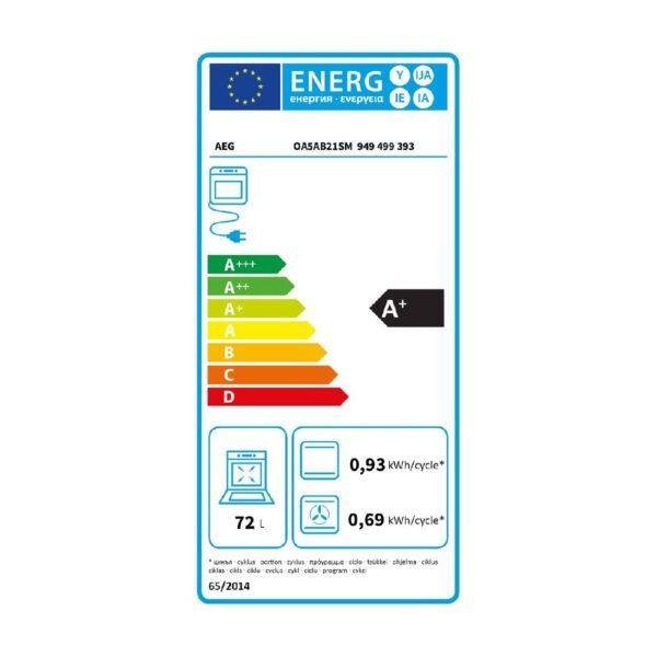 AEG OA5AB21SM + TN64RA00XB Σετ Εντοιχισμού Φούρνου & Κεραμικής Εστίας 60cm