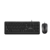 POWERTECH PT-1067 Σετ Πληκτρολόγιο & Ποντίκι USB Ενσύρματο 1000DPI Μαύρο