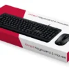 POWERTECH PT-1067 Σετ Πληκτρολόγιο & Ποντίκι USB Ενσύρματο 1000DPI Μαύρο