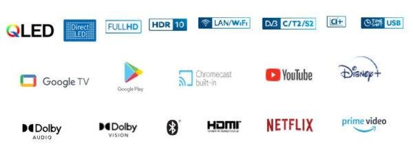 11605276 Τηλεόραση METZ 43" MQH7000Z QLED 4K UHD Smart Google TV με 5 Χρόνια Εγγύηση
