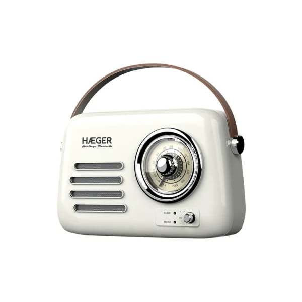 HAEGER RB-CRE.003A Heritage – Ρετρό Ραδιόφωνο FM με Bluetooth, Κρεμ